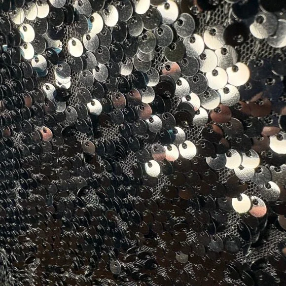 LC Lauren Conrad Black Sequin Tank Top 1X Sleeveless Party Top - Picture 6 of 8